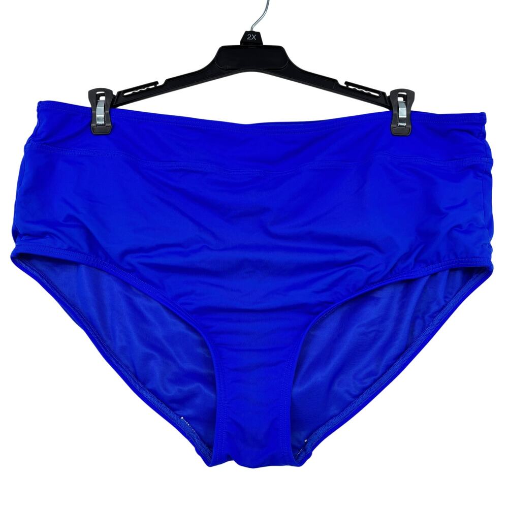 Lands' End High Waist Swim Bottom Womens Size 18 Royal Blue Bikini Brief Only